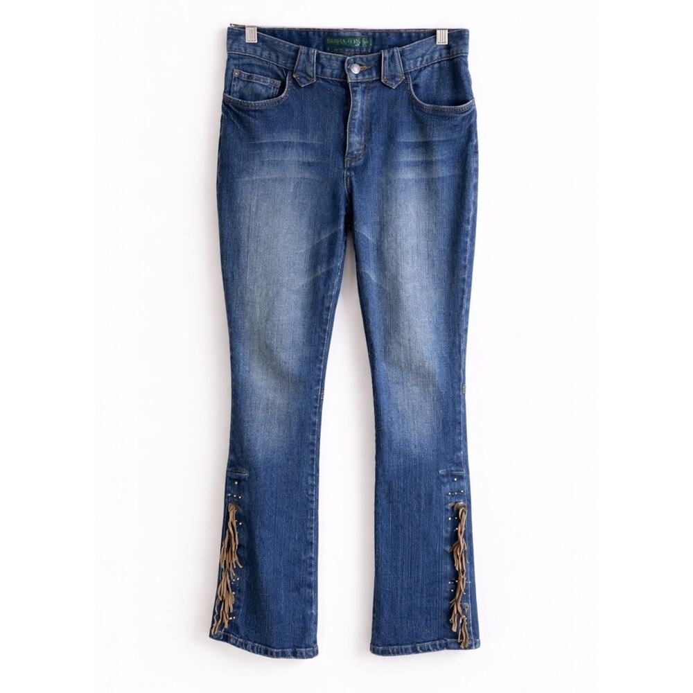 Lauren Ralph Lauren Jeans Women 4 Bootcut Fringe Stud Western Y2K Denim